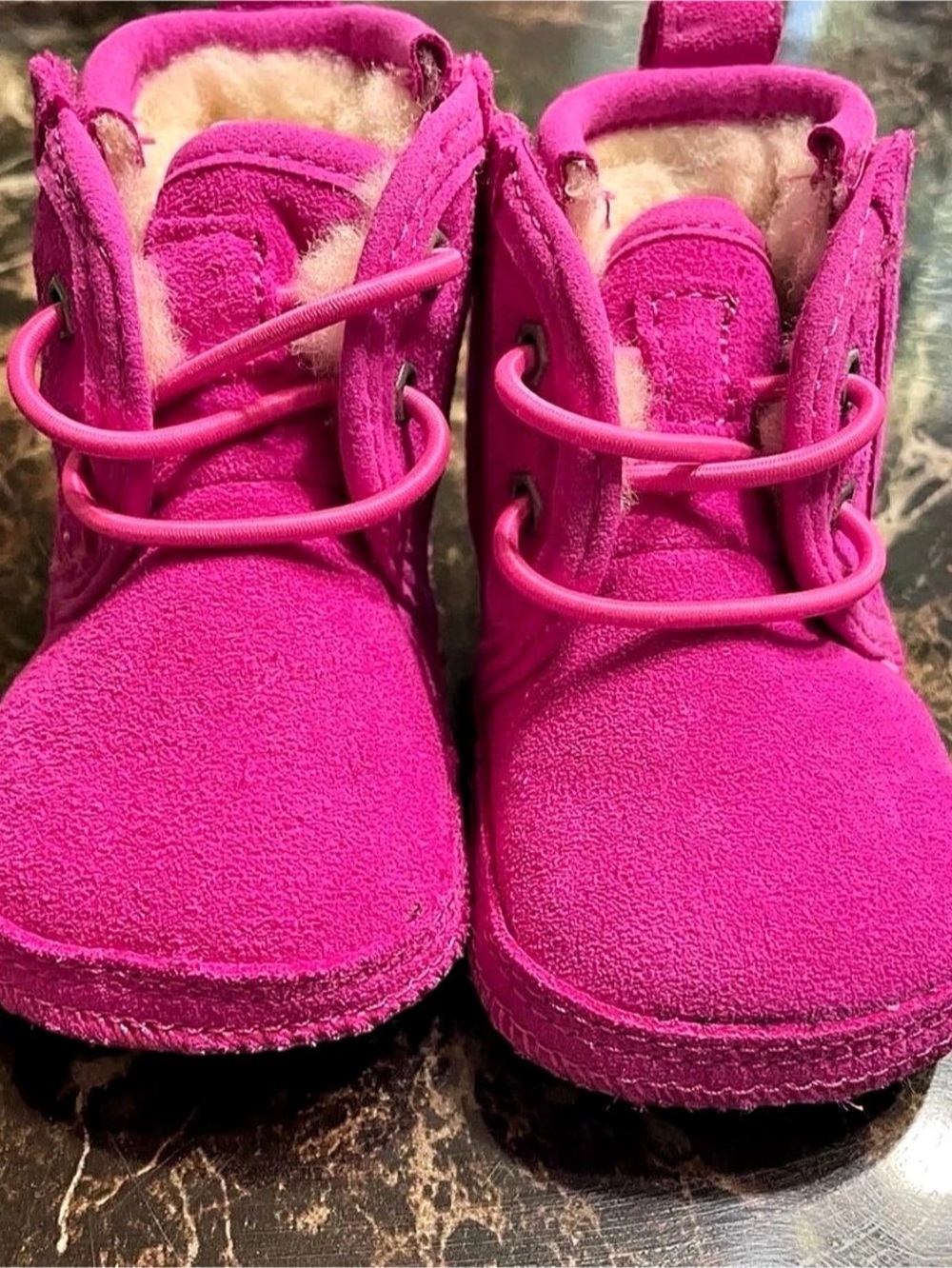 UGG Baby Neumel Boot Kids Pink Suede Boots Girls US 04/05